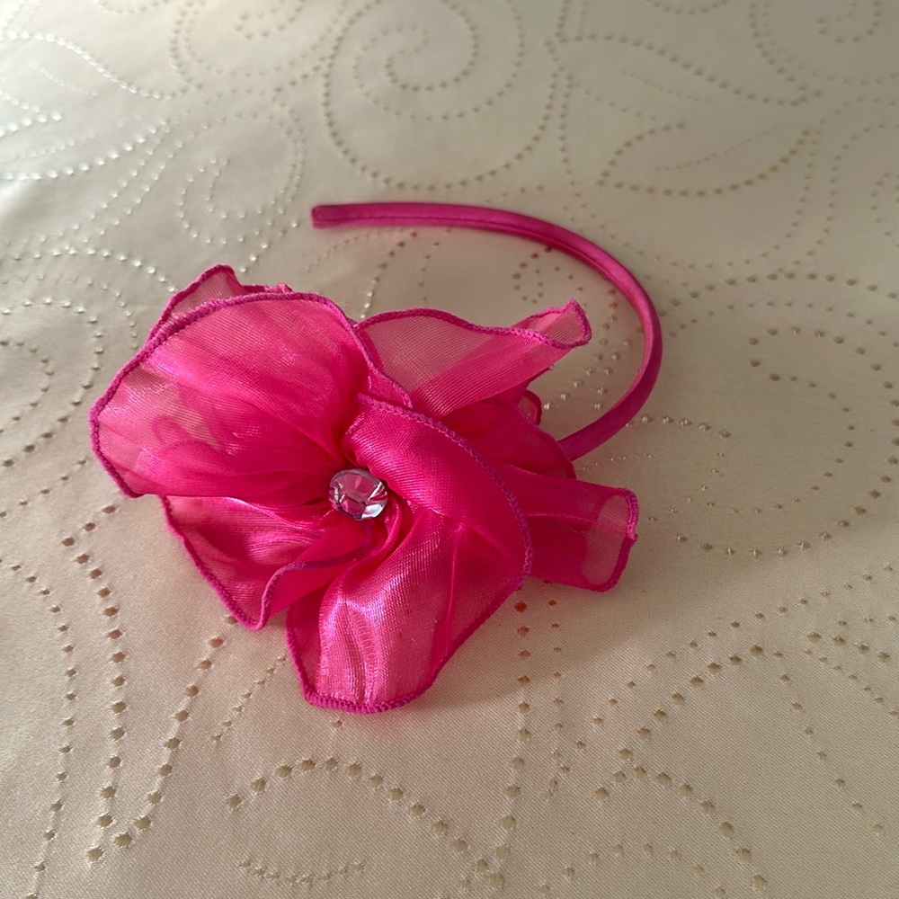 Pink Flower Headband